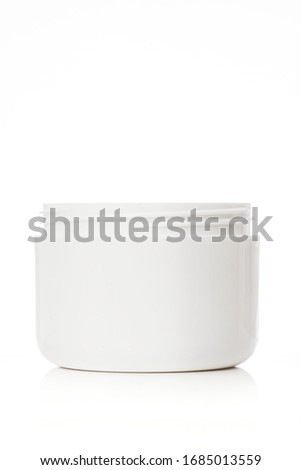 blank packaging plastic cream pot isolated on white background cosmetic product design container Royalty-Free Stock Photo #1685013559