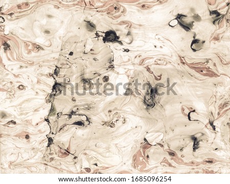 Brown Creative Asian Swirl, Print Grunge . Beige Acrylic Classic Print, Fluid Paint Flow, Taupe Beige Watercolor . White Artistic Dyed Drips