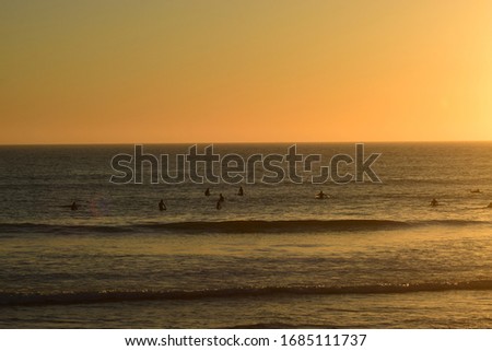 Sunset irresistible beauty in Agadir Morocco beach.   It is pictured to celebrate nature charm.