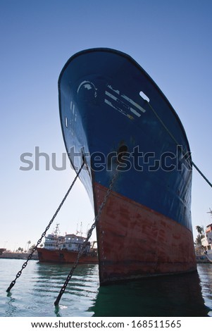 commercial container ship