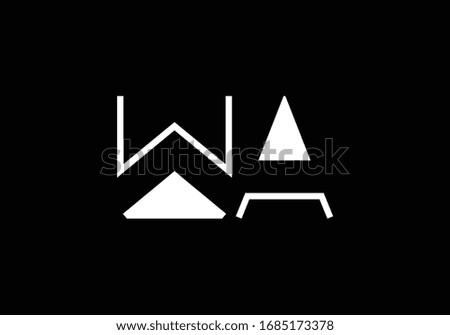 WA Initial Letter Logo design, Graphic Alphabet Symbol for Corporate Business Identity