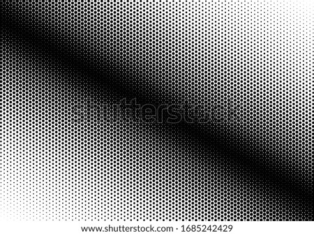 Black and White Dots Background. Points Backdrop. Vintage Pattern. Gradient Monochrome Overlay. Vector illustration