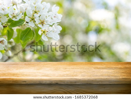 Old empty wooden table background