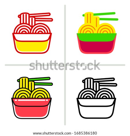 Spaghetti icon. Graphic element illustration with different style on white background.