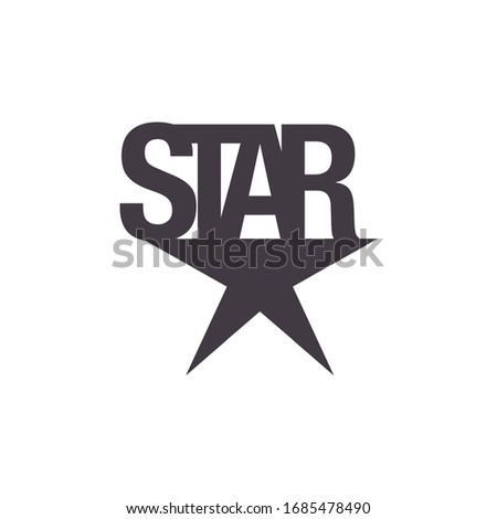 Star logo: star silhouette and star word.  Letter "A" symbolizes top point of the star.