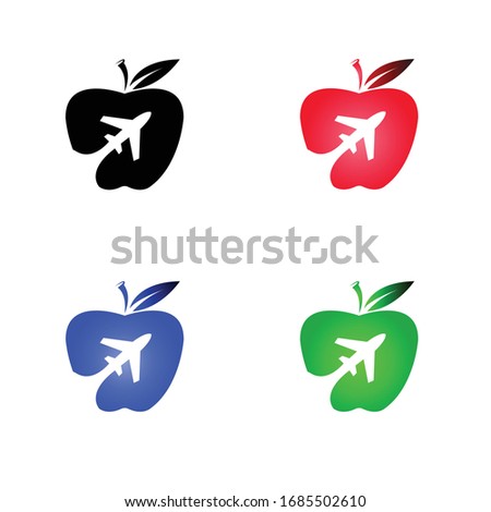
Apple logo, apple fruit logo combination, suitable for the needs of the food industry, company, and other purposes