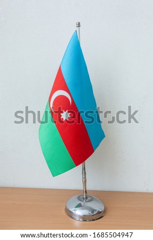 Azerbaijan flag stand for desk