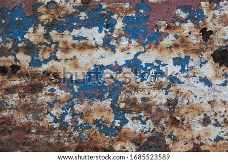 Colors that come off of a rusted steel sheet