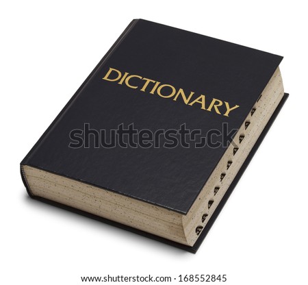 Large Blue English Dictionary Isolated on White Background. Royalty-Free Stock Photo #168552845