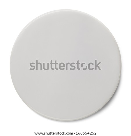 Round Pin With Copy Space Isolated on White Background. Royalty-Free Stock Photo #168554252