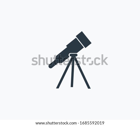Telescope tube icon isolated on clean background. Telescope tube icon concept drawing icon in modern style. Vector illustration for your web mobile logo app UI design. Royalty-Free Stock Photo #1685592019