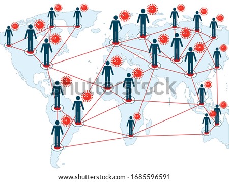 Contagious disease icon, pandemic concept Royalty-Free Stock Photo #1685596591