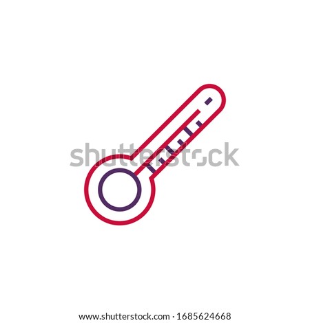 thermometer icon vector illustration design. thermometer icon two color