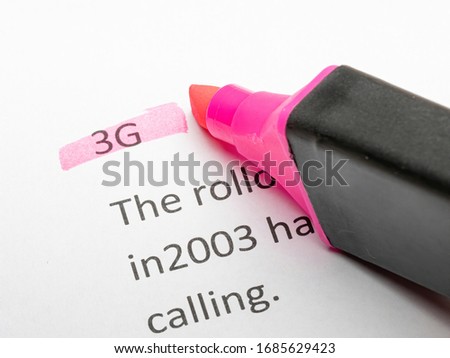 Close Up of Highlighting Specific Word 3G
