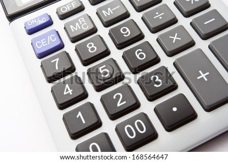 Close up photo of business digital calculator