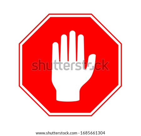 Stop Sign Vector Illustration Isolated on White Background. Traffic Regulatory Warning Stop Symbol.