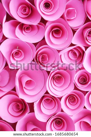 seamless of pink flowers produce with paper.use for wallpaper or background.