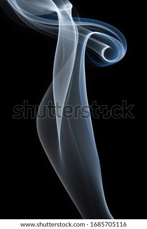 Smoke dancing in the dark
