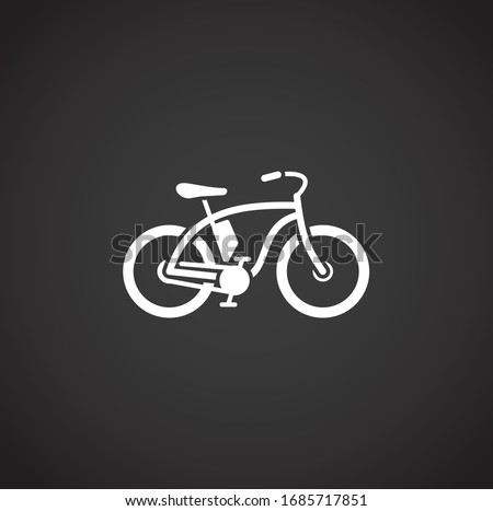 Bicycle related icon on background for graphic and web design. Creative illustration concept symbol for web or mobile app.