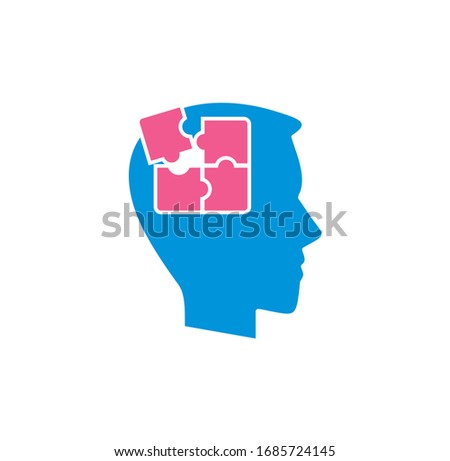 Human brain related icon on background for graphic and web design. Creative illustration concept symbol for web or mobile app.