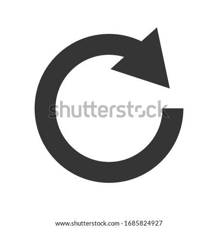 Circle arrow. Reload arrow icon isolated. Black refresh vector arrow. Circle arrow for infographic Royalty-Free Stock Photo #1685824927