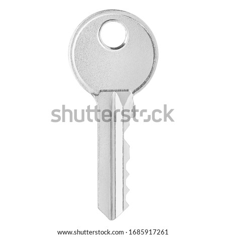 House key, isolated on white background Royalty-Free Stock Photo #1685917261