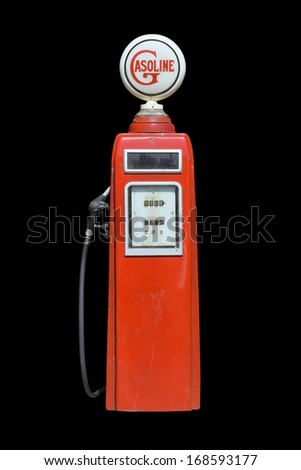 close up of vintage fuel dispenser