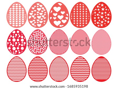 Easter eggs. Clip art. Vector.