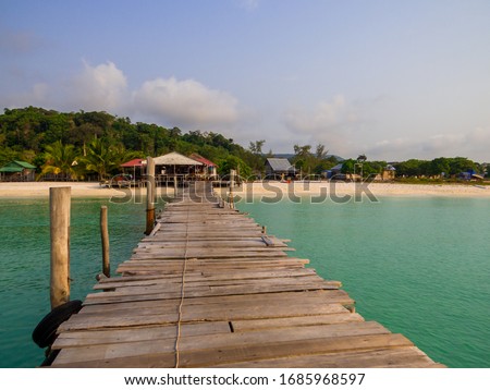 View of the Sok San Village on the Koh Rong island, Cambodia