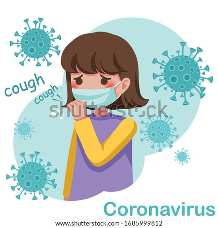 Sick woman coughing and sneezing wearing medical masks to prevent the spread of colds and coronavirus.
Vector illustration. Perfect for sticker, element, infographics, social media, etc.