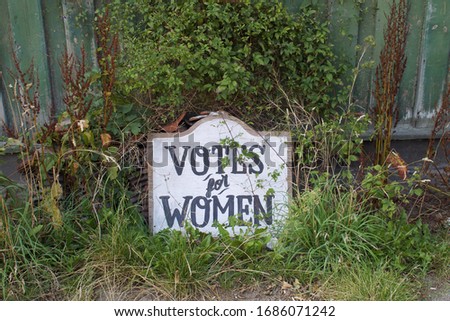 Vote For Women Sign in Nature
