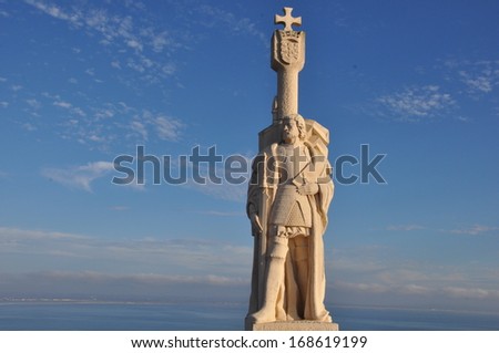 Juan RodriÃ?Â­guez Cabrillo statue (Cabrillo national monument) in San Diego, California