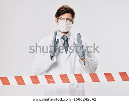 Male doctor laboratory coronavirus infection