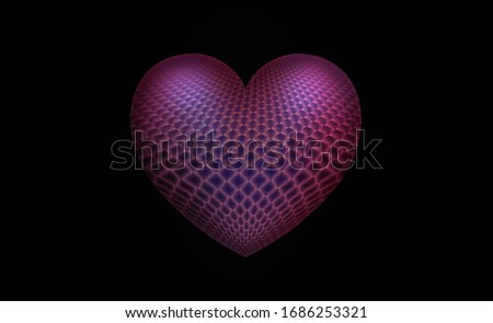 Abstract background of Purple heart shape Love symbol 