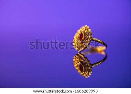 Indian wedding ring reflection minimalist