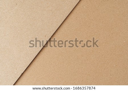 Brown recycled carton paper sheets close up. Business concept