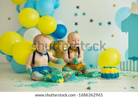 twin Smash cake for two boy