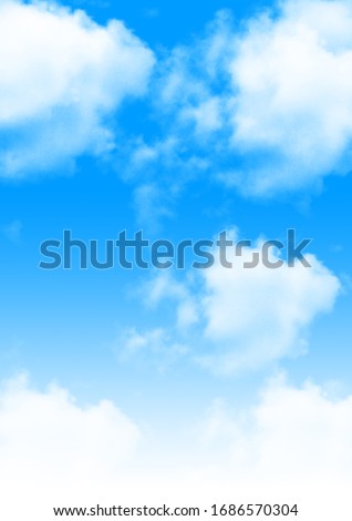 Beautiful White Clouds in Blue Sky Royalty-Free Stock Photo #1686570304