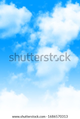 Beautiful White Clouds in Blue Sky Royalty-Free Stock Photo #1686570313