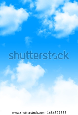 Beautiful White Clouds in Blue Sky Royalty-Free Stock Photo #1686571555