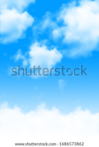 Beautiful White Clouds in Blue Sky Royalty-Free Stock Photo #1686573862