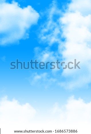 Beautiful White Clouds in Blue Sky Royalty-Free Stock Photo #1686573886