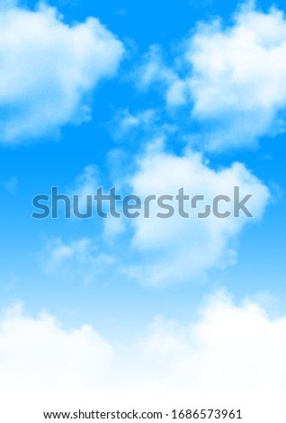 Beautiful White Clouds in Blue Sky Royalty-Free Stock Photo #1686573961