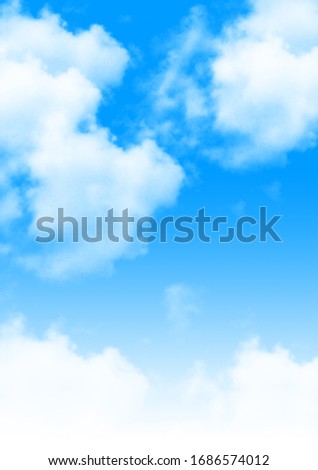 Beautiful White Clouds in Blue Sky Royalty-Free Stock Photo #1686574012