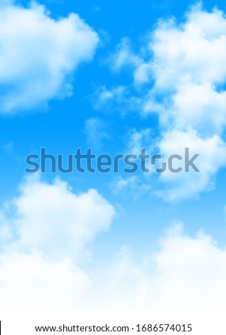 Beautiful White Clouds in Blue Sky Royalty-Free Stock Photo #1686574015