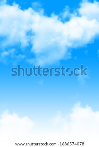 Beautiful White Clouds in Blue Sky Royalty-Free Stock Photo #1686574078