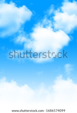 Beautiful White Clouds in Blue Sky Royalty-Free Stock Photo #1686574099
