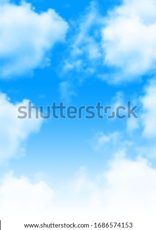 Beautiful White Clouds in Blue Sky Royalty-Free Stock Photo #1686574153