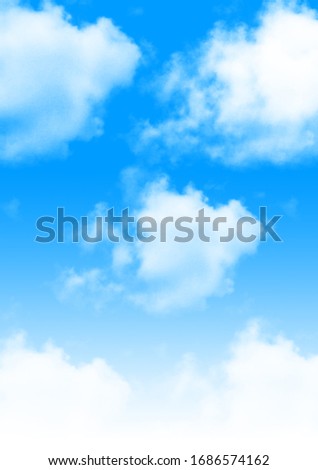 Beautiful White Clouds in Blue Sky Royalty-Free Stock Photo #1686574162