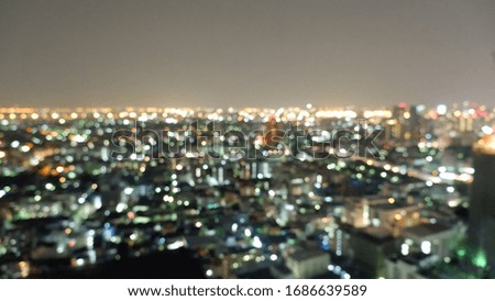 A night city view with blur picture.